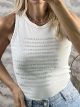 Strassed Letters Rip Top-006/White