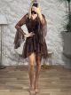 TwoPieces C-Through Ruffles Mini Dress/Croco Chocolat