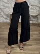 Boho Linen&Viscose Pants-6221/Black