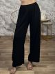 Plus Size Viscose Pants-211172/Black