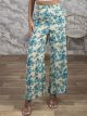 Highwaist Viscose Multi Pants/Ciel