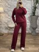 Knitted Strass Set-2699/Burgundy