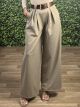Wide Belt Pants-5890/Beige