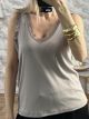Sleeveless Lace Elastic Top/Beige