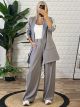 Stripes Casual Suit/Grey