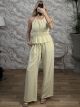Viscose Pastel Pants Set-12626/Yellow