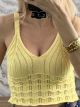 Knitted Cotton Top-947/Yellow