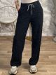 Cord Strass SweatPants/Navy Blue