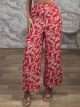 Highwaist Viscose Multi Pants/Red2