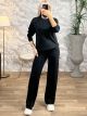 Knitted Strass Set-2699/Black