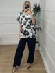 Plus Size Floral Set/Black