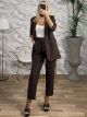 Belt Bow Suit/Chocolat