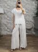 Wide Kippur Cotton Set-24282/White