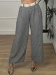 Wide Leg Cotton Pants/Grey