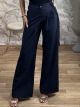 Wrap Wide Leg Pants/Dark Blue