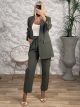 Belt Bow Suit/Khaki