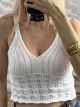 Knitted Cotton Top-947/White