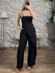 Crossed Button Jumpsuit/Black