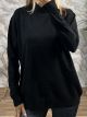 Knitted SemiTurtle Top-Plus Size/Black
