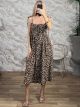 CorsetTop Midi Dress-3779/Leopard