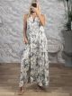 Sleeveless Satin Maxi Dress/Vanilla