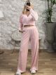 Velvet Cropped Set-3670/Pink