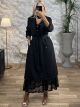 Maxi Trench Coat-11833/Black