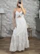 Kippur Bow Cotton Maxi Dress/White