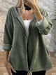 Soft Cord Hood Cardigan/Khaki