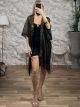 Metallic Kimono Sequins-021/Black-Gold