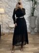 Maxi Lace Bow Dress/Black