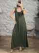 BowStraps Muslin Maxi Dress/Khaki