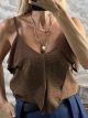 Back&Front Ruffled Top-80231/Chocolat