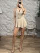 Mono Belt Skort Mini Dress/Beige