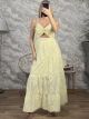 Kippur Bow Cotton Maxi Dress/Yellow