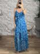 Muslin SilverThread Ruffles Maxi Dress-6077/Ciel