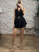Mono Belt Skort Mini Dress/Black