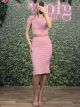 Glow Pencil Skirt Set/Pink