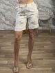 Floral Elastic Belt Shorts/Ecru