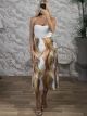 Highwaist Satin Midi Skirt/Ecai
