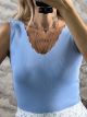 Knitted Classic ZicZac Top/Ciel