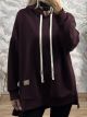 Soft Viscose Hood Sweatshirt-16032/Burgundy