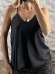Satin AthleticBack Top-9518/Black