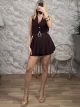 Mono Belt Skort Mini Dress/Chocolat