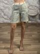 Floral Elastic Belt Shorts/Khaki