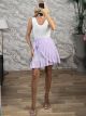 Floral Mini Skirt-20573/Lilac