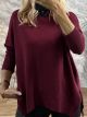 Soft Oversized Sweater-0031/Burgundy