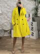 Classic Buttons Coat/Yellow