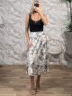 Highwaist Satin Midi Skirt/Vanilla