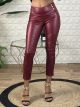 Leather OS Leggings-6209/Burgundy
